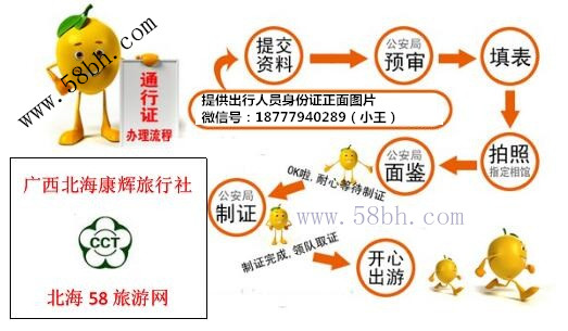 北海到芒街一日游手續辦理流程圖