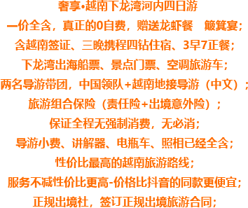 2025北海到越南下龍灣旅游費用解析